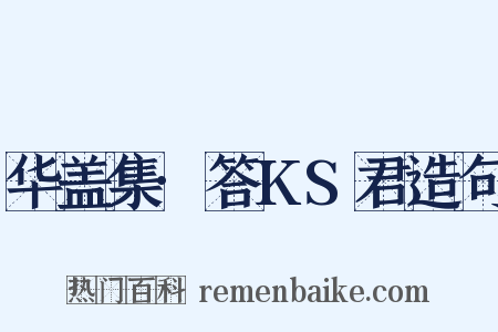 华盖集·答KS君造句是什么意思的图片